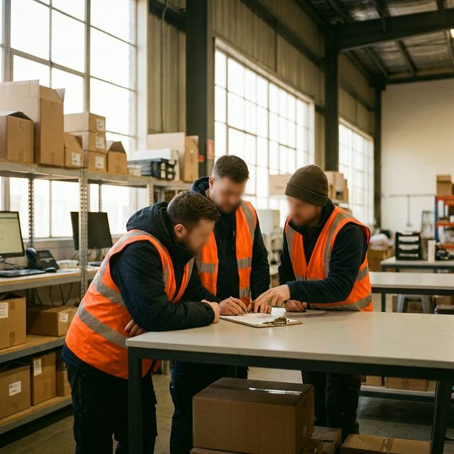 Warehouse logistics team